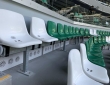二图流：世界杯临近，卡塔尔球场内的空调座椅正在安装